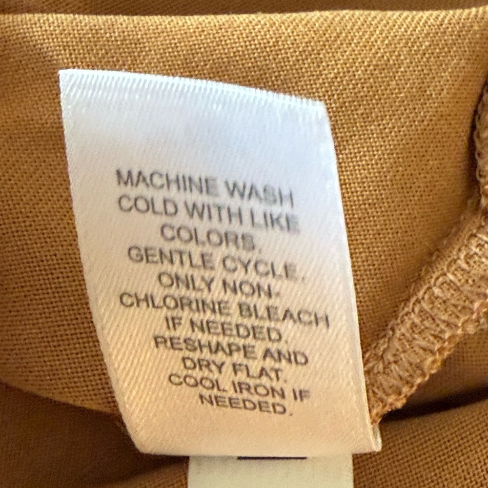 J. Jill Relaxed Fit Tan V-Neck Short Sleeve Pocket Tee Size XL Oversized - Picture 9 of 11